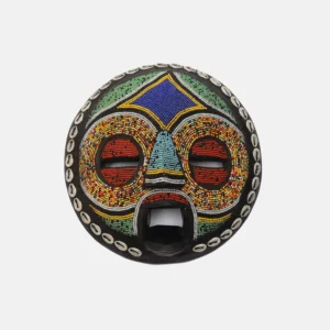 BEADS AND COWRIES ROUND MASK