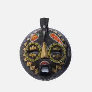 BEADS AND BRASS BIRD MASK