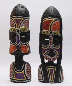 BEADED FULANI LONG MASK