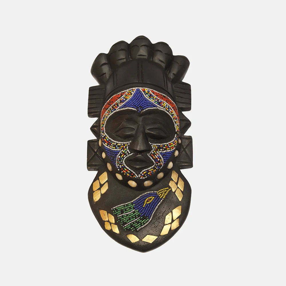 BEADS AND BRASS FIESTA MASK