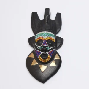 BEADS AND BRASS HORN MASK