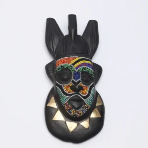 BEADS AND BRASS HORN MASK