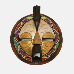 BEADS AND BRASS PLATED BIRD MASK