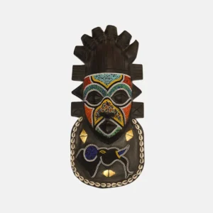 BEADS AND COWRIES FIESTA MASK
