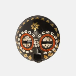 BRASS AND COWRIES ROUND MASK