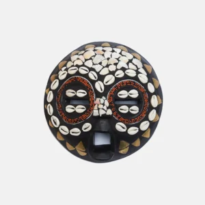 BRASS AND COWRIES ROUND MASK