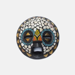 BRASS AND SEA SHELL ROUND MASK