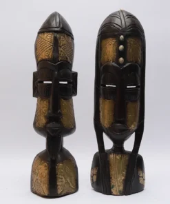 BRASS FULANI LONG MASK - MALE & FEMALE