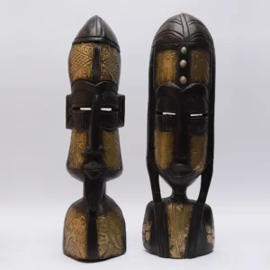 BRASS FULANI LONG MASK - MALE & FEMALE