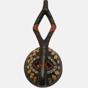 CRAFTED BRASS AND COWRIES BOBO MASKS