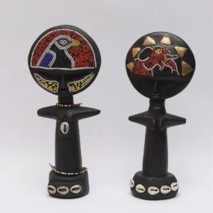 SIMPLE ASHANTI BEADED COWRIES DOLLS